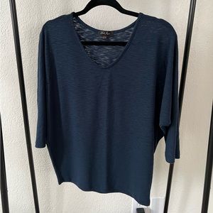 Blue Light Weight 3/4 Sleeve Sweater